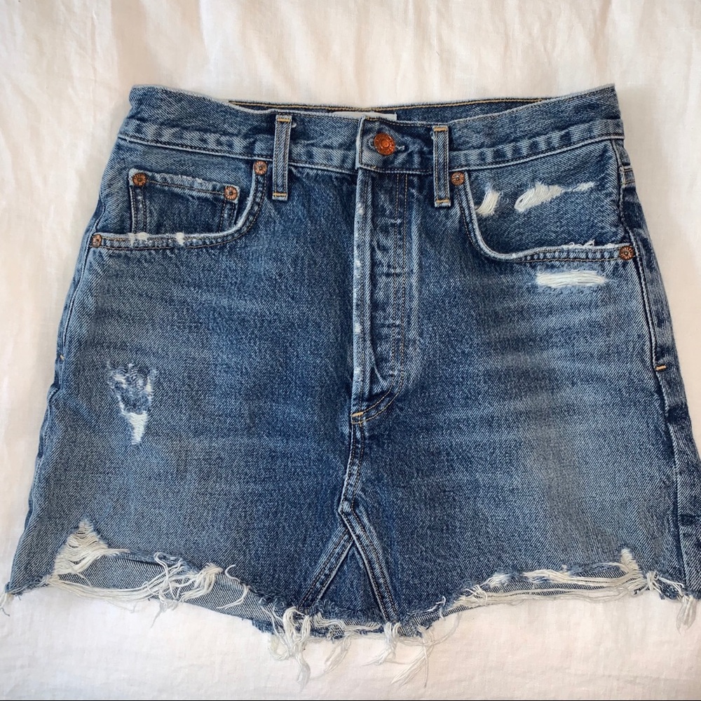 Agolde Quinn Denim Skirt